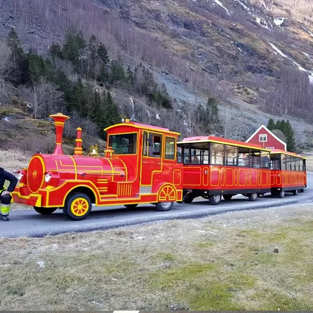 China 62 Seats Fully Enclosed City Park Electric Trackless Train Tourist ,Outdoor Sightseeing Hop-on Hop-off Train Tourist