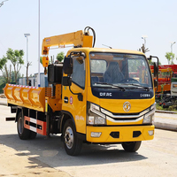 Coût d'usine DONGFEGN D6 5T Grue montée sur camion avec fonction de déchargeur 6T Grue droite Camion 4T Grue à flèche télescopique