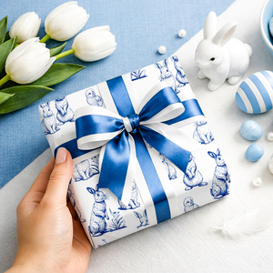 Original daily blue rabbit double-sided coated <b>paper</b> packaging <b>paper</b> - Product Image 4
