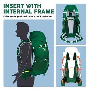 Mochila de montaña de alta calidad de 50L, bolsa de viaje ligera, mochila de senderismo, cubierta de lluvia - Product Image 5