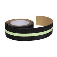 Ruban PVC noir antidérapant bande photoluminescente lumineuse givrée fluorescente étanche sensible à la pression 5m pour avertissement