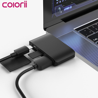 Lecteur de carte noir C4A Hub USB 4 en 1 pour iphone15 Type c à carte échantillon gratuit pour téléphone Samsung