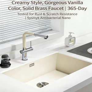 Fregadero de cocina rectangular de acero inoxidable 304 de alta calidad, con superficie nano resistente a arañazos y diseño de cascada. - Product Image 6