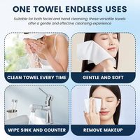 Serviettes jetables pour le visage ultra douces et à séchage rapide pour adultes, pour un nettoyage doux du visage et le démaquillage à la maison ou en déplacement