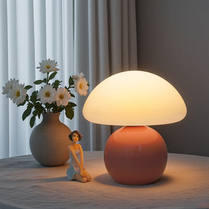 Lámpara de Mesa LED de Cerámica con Forma de Hongo YONGZE, Funciona con USB, Diseño Moderno y Sencillo, Control Táctil, Luz Nocturna para Dormitorio, Sala de Estar - Product Image 5