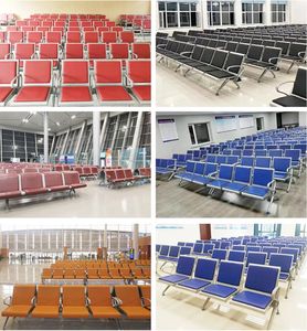 Silla de Espera de 3 Plazas Foshan con Estructura de Acero, Cojín de Espuma y PU para Áreas de Espera Comerciales, Teatros, Oficinas, Ferrocarriles y Aeropuertos - Product Image 3