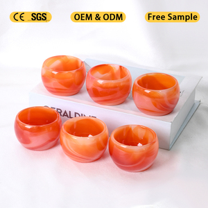 จานรองแก้วชาหินอาเกตแดงธรรมชาติทรงกลมสำหรับตกแต่ง ลดราคาพิเศษ - Product Image 3