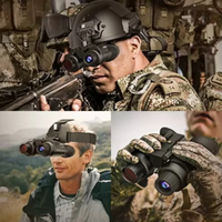 NV8310 Gafas de Visión Nocturna con Casco Abatible Ajustable Patentadas, Dispositivo de Visión Nocturna Digital Infrarroja NVG 4K HD