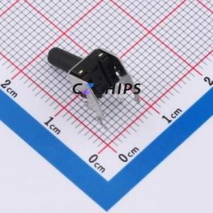 TS6613ZJ 022 Tactile Switch Bent Lead Through Hole-4P,7.3x6.1mm Single Pole Single Throw Round Button 2.5N Right Angle Insert - Product Image 2