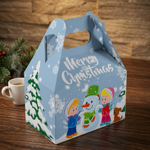 Boîtes de Marchandises de Noël Personnalisées, Emballages Pliables en Carton à Poignée, Vente en Gros, Fabricant Vietnamien Direct, Fournisseur OEM - Product Image 1