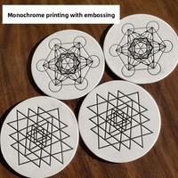 Sous-verre en papier de coton absorbant, impression personnalisée, logo concave, tapis isolant pour table à manger, bar, bouteilles de vin rouge Zero Seven Eight