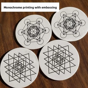 Sous-verre en papier de coton absorbant, impression personnalisée, logo concave, tapis isolant pour table à manger, bar, bouteilles de vin rouge Zero <span class=keywords><strong>Seven</strong></span> <span class=keywords><strong>Eight</strong></span> - Product Image 3