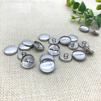 Cubierta de tela personalizada Botones de carcasa de aluminio Parte posterior plana Botón de tapa de aluminio Botón cubierto de tela