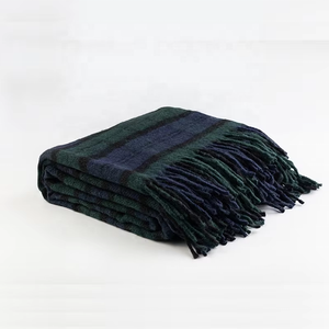 Dr.Wool 50% Couverture <span class=keywords><strong>en</strong></span> <span class=keywords><strong>laine</strong></span> mérinos Couverture à pompons Couverture <span class=keywords><strong>en</strong></span> <span class=keywords><strong>laine</strong></span> à carreaux pour l'hiver - Product Image 1