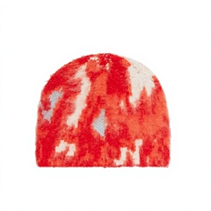 Bonnet en Mohair Brodé 3D avec Logo Personnalisé, Style Y2K Streetwear, Respirant, Imperméable, Tricoté, Hiver, Premium, Doux, Effet Délavé - Product Image 1