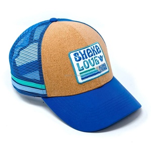 Gorra Trucker de Pana Impermeable de 6 Paneles con Logotipo Bordado Personalizado Australiano de Buena Calidad, Rayas Grises, Estilo Deportivo, Perfil Alto, Tipo Béisbol - Product Image 3