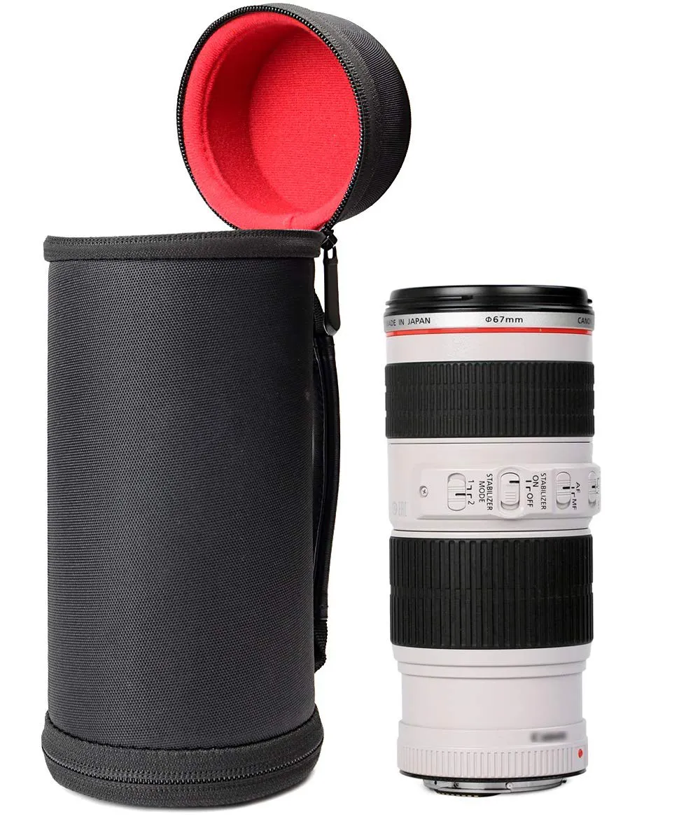 Waterproof Portable Camera Lens Case Pouch Bag Shockproof Camera Lens Bag For Standard Zoom Carrying Case
