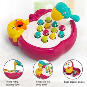 Juego de mesa educativo Montessori interactivo electrónico para atrapar gusanos para niños pequeños, juguetes de pesca de aprendizaje - Product Image 2