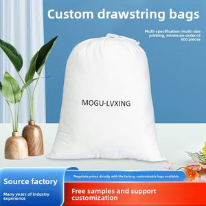 Bolsa de Almacenamiento de Regalos con Cordón Personalizada ZEHUI, Bolsa Universal de Algodón y Lino con Impresión Serigrafiada, Venta al Por Mayor de Fábrica - Product Image 5