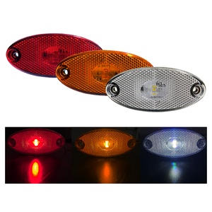 1pcs Amber Red White 4 "inch Ovale Led Side Marker Light Waterproof Tail <span class=keywords><strong>Position</strong></span> Clearance Light for 12-24v Truck Trailer Boat Rv - Product Image 4
