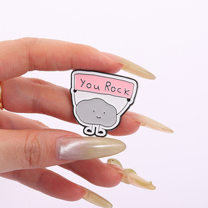 Rock solide émail broche drôle dessin animé géologie jeu de mots broche sac à dos vêtements revers Badge bijoux cadeau pour les amis - Product Image 4