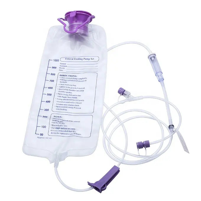 Sterile Disposable Enteral Feeding Gravity Bag Set Medical Stomach Feeding Bag