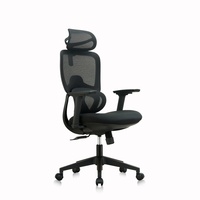 Chaise de bureau ergonomique pivotante, chaises de direction en maille avec siège en éponge profilée