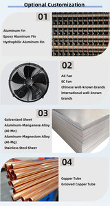 380 di fabbrica V 3-ventilatore aria refrigeratore evaporatore per cella frigorifera a bassa temperatura unità di refrigerazione e scambio termico parti - Product Image 5