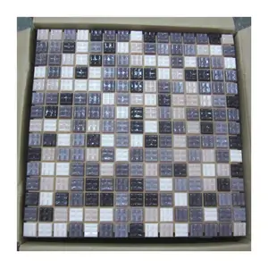 Venta caliente popular mezcla de color azulejo de mosaico de vidrio para pared o cocina backsplash azulejo de mosaico de vidrio