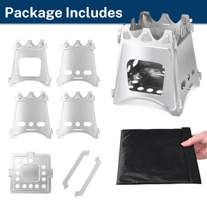 Maple Bridge Stainless Steel <b>Stove</b> Portable Simple <b>Stove</b> for Picnics, Camping, Barbecues, Windproof, Heating, Ultralight - Product Image 3