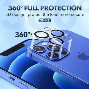 Protection d'objectif d'appareil photo de téléphone portable en verre incurvé 3D sur mesure pour iPhone 15 16 – Film de protection arrière en verre de haute qualité - Product Image 3