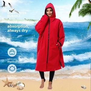 <span class=keywords><strong>Bata</strong></span> de Cambio de Surf para Adultos, Personalizada, Extra Grande, Gruesa, Resistente al Viento e <span class=keywords><strong>Impermeable</strong></span>, con Forro Polar para la Playa - Product Image 4