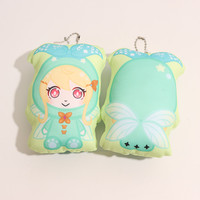 Vigreat 2023 pas de quantité minimale de commande personnalisé pas cher en gros dessin animé 3D oreiller porte-clés personnalisé faire 2 voies porte-clés en peluche