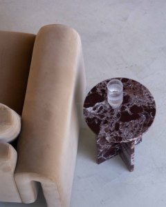 Đá Cẩm Thạch sang trọng Đồ nội thất phòng khách bàn tròn basse Salon ROSA levanto đá cẩm thạch bên Bàn cà phê - Product Image 3