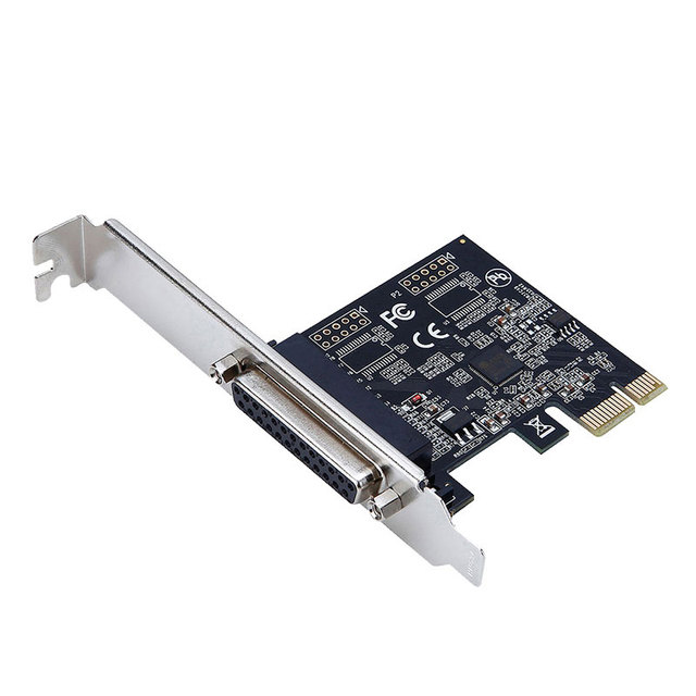 1 Port Parallel Expansion Card PCIE to DB25 Riser Adapter with Chip ASIX/AX99100A