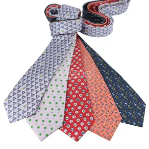 Corbata de pelícano azul medianoche personalizada, corbata de seda con estampado de animales para hombre, corbatas con estampado naranja