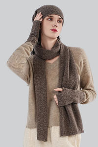 Ensemble écharpe, bonnet et gants en cachemire 100% <span class=keywords><strong>ultra</strong></span>-doux pour femmes - Product Image 3