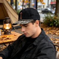 Casquette Snapback en Coton Non Structurée à 5 Panneaux avec Broderie Corde et Logo Personnalisé, Bicolore, Respirante, pour l'Extérieur, Vente en Gros, Gorras