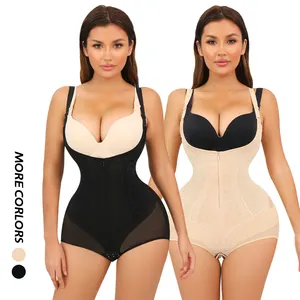 Sıcak satış kadınlar kanca kasık Shapewear colomfaas Fajas popo kaldırıcı şekillendirici Post Op Faja fermuar karın kontrol vücut şekillendirici