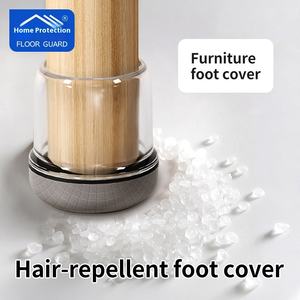 FLOOR GUARD Silicona sin pelo Silencioso resistente al desgaste Cubierta de pie para mesa y silla Almohadilla protectora para piernas - Product Image 5