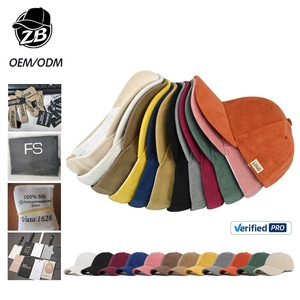 New Trendy Custom 6 Panel Adjustable Curved Brim Casual Hat Faux Suede <b>Baseball</b> <b>Cap</b> Classic Suede Leather Adjustable <b>Plain</b> Hat - Product Image 1