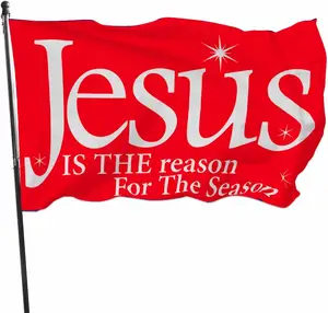便宜的3x5英尺耶稣是季节标志圣诞诞生装饰圣诞宗教旗帜的原因