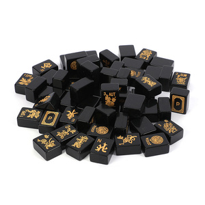 Mahjong Americano Moderno de 4 Niveles, Modelo Personalizado, 160 Fichas Acrílicas con Diseño de Leopardo y Tortuga, Portátil y Lujoso - Product Image 2
