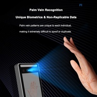 Palm Vein Okuyucu Biyometrik Yüz Tanıma Katılım Makinesi 5 İnç Dokunmatik Ekranlı Kamera ile Gece Görüşlü Erişim Kontrolü Sıfırlama