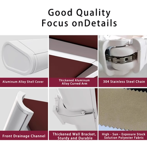 Großhandel Sonnenschutz Faltarm Motorisierte Außenmarkise Vollkassette mit LED-Beleuchtung Polysegel - Product Image 5