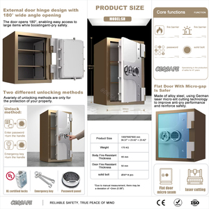 CEQSAFE ตู้เซฟเหล็ก ตู้เซฟล็อคอิเล็กทรอนิกส์ ตู้เซฟเก็บของมีค่า ตู้เซฟกันไฟ ตู้เซฟเก็บเงินและเครื่องประดับในบ้าน - Product Image 5