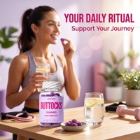 Gummies OEM pour les fesses - Soutien de la courbe corporelle et amplificateur de fessiers, bonbons gélifiés pour le lifting des hanches BBL, commande en gros