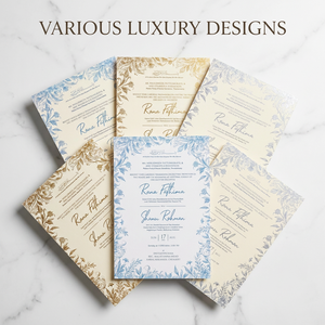 Inviti Eleganti per Matrimoni Islamici con Calligrafia <span class=keywords><strong>Araba</strong></span> Personalizzata, Produttore di Inviti Nikah - Product Image 2