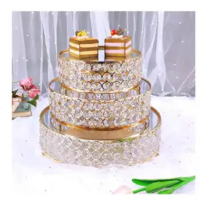 Centros de mesa de boda para decoración del hogar, mesa central, regalo para sala de estar, portavelas de Metal de estilo europeo, artesanía de cristal, moderno dorado