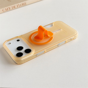 เคสโทรศัพท์มือถือแบบใสกึ่งด้าน พร้อมที่ใส่บัตรแม่เหล็ก สำหรับ iPhone 17 Air 16 15 Pro Max  พร้อมขาตั้งยืดหยุ่น ช่องใส่บัตร และห่วงคล้องนิ้ว - Product Image 6